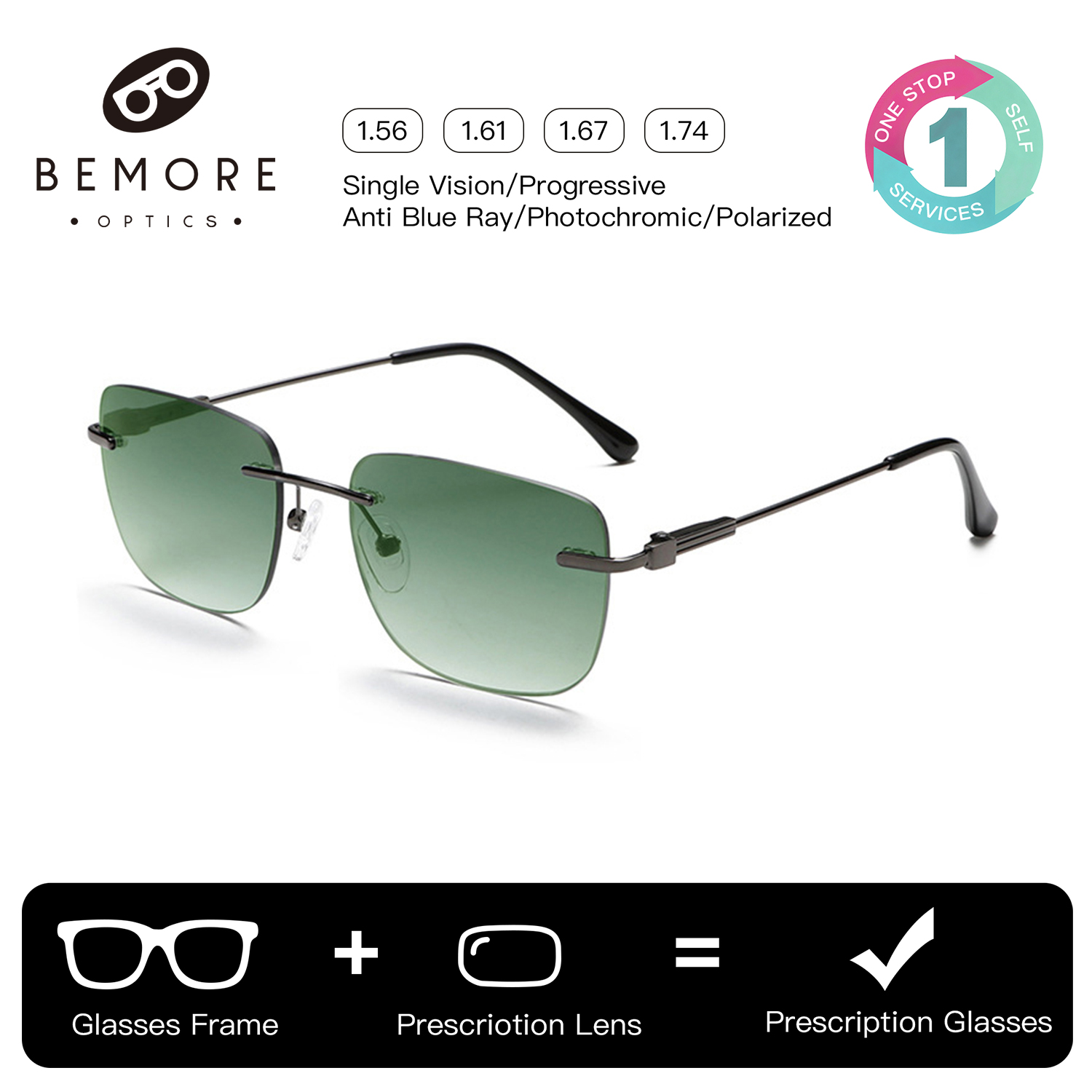 Fishing Sunglasses Polarized - Occhiali da Sole Senza Montatura BEMORE