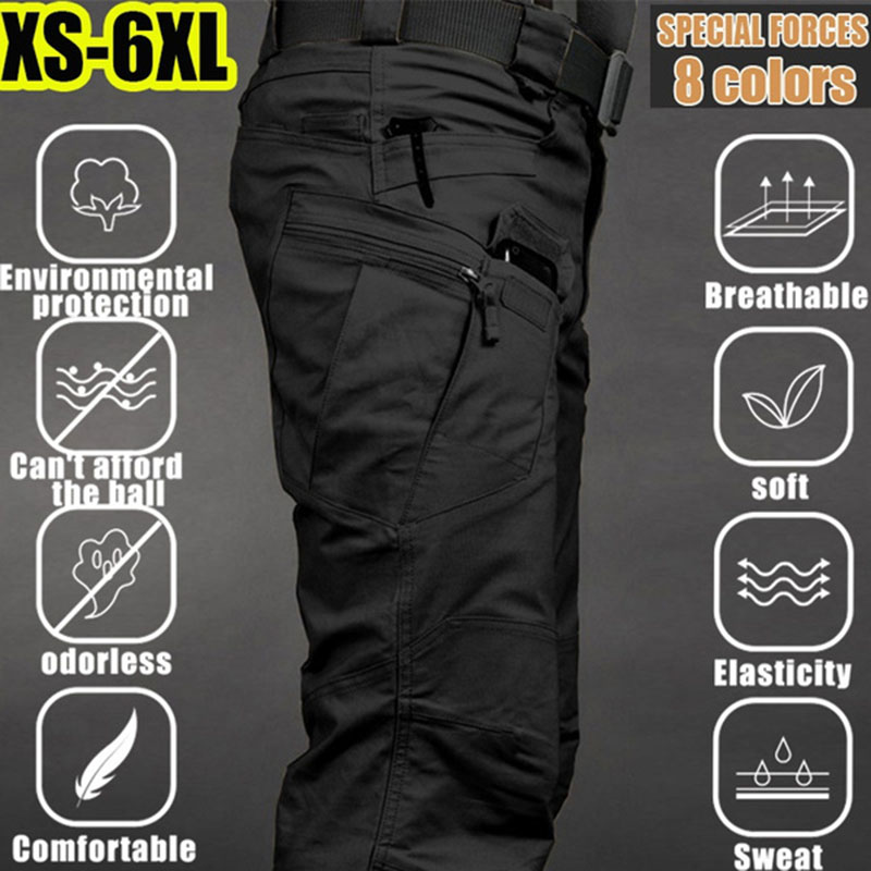 Fishing Pants Waterproof - Pantaloni cargo tattici da uomo 6XL